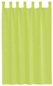 Cortinas de voile com aba 2 pcs verde-maçã