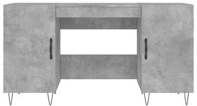 Secretária 140x50x75 cm derivados de madeira cinza cimento