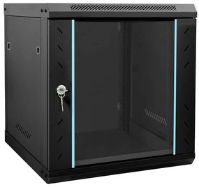 vidaXL Armário de Rede com armazenamento Preto 53 x 60 x 60 cm Aço