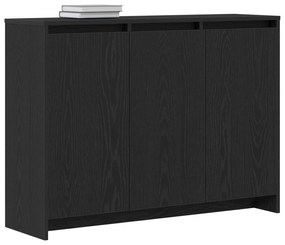 Buffet vidaXL Preto Carvalho 102x33x75 cm Madeira de engenharia