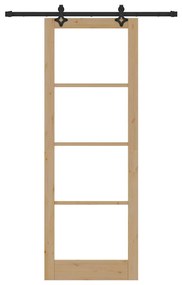 Porta Deslizante vidaXL com Conjunto de Hardware 83x232 cm Madeira Mac