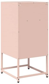 Mesa de cabeceira 36x39x78 cm aço laminado a frio rosa