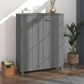 Sapateira 85x40x108 cm pinho maciço cinzento-escuro