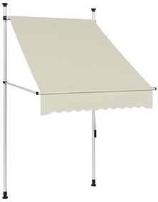 Toldo retrátil manual 100 cm creme