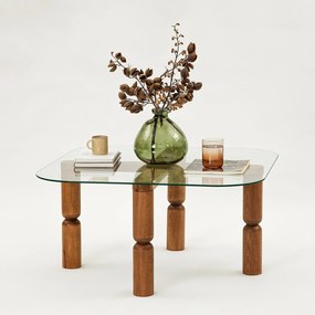Mesa de Centro Kei – Nogueira – 80x40x80 cm