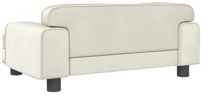 Cama para cães 70x45x30 cm veludo cor creme