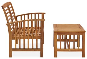 2 pcs conjunto lounge de jardim madeira de acácia maciça