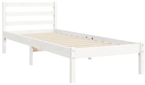 Estrutura de cama com cabeceira 90x200 cm madeira maciça