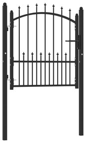 Portão para cerca com espetos 100x100 cm aço preto