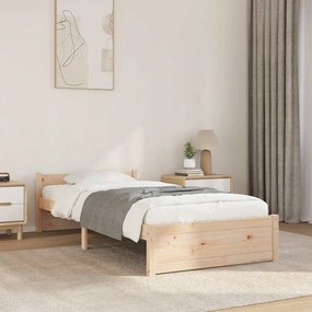 Estrutura de cama solteiro 90x190 cm madeira maciça