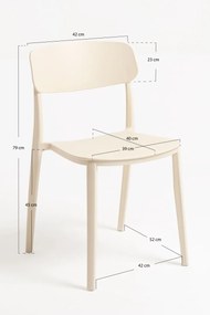 Pack 6 Cadeiras Bri - Beige