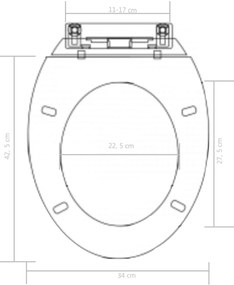 Tampo de sanita fecho suave com design remoção rápida preto