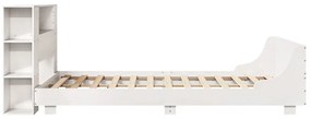 Cama sem colchão 120x190 cm madeira de pinho maciça branco