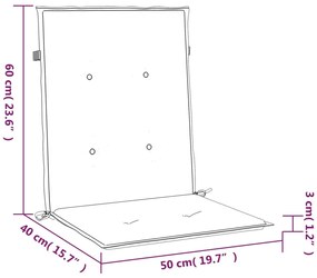 Almofadões lombares cadeiras jardim 6pcs oxford xadrez cinza