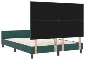 Estrutura de Cama vidaXL Verde Escuro 140x200 cm Veludo