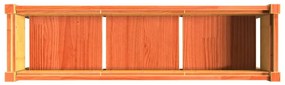 Floreiras de jardim c/ pernas 2 pcs pinho maciço castanho cera