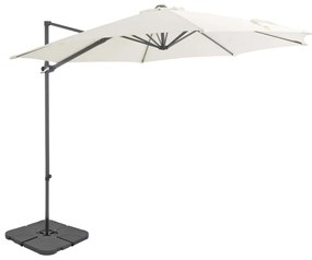 vidaXL Guarda-sol de jardim com base portátil areia