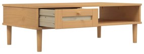 Mesa de centro SENJA 100x55x33 cm pinho maciço castanho