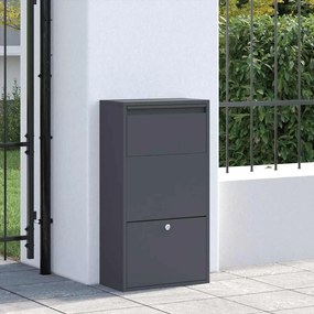 Caixa de Correio para Pacotes Antracite 44x22x82 cm Aço