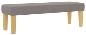 Cama Box Spring com Colchão e Banco Taupe 120x190 cm Tecido