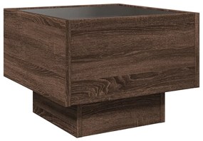 Mesa de cabeceira c/ LED Infinity 40x40x30 cm carvalho castanho