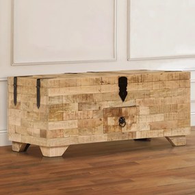 Mesa de centro madeira de mangueira maciça 80x40x35 cm