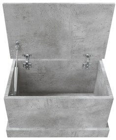 Caixa de arrumação 50x30x28 cm derivados madeira cinza cimento