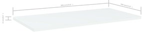 Prateleiras para estante 4 pcs 60x30x1,5cm contraplacado branco