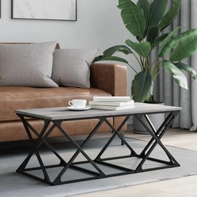 vidaXL Mesa de centro 100x49x40 cm derivados de madeira cinza sonoma