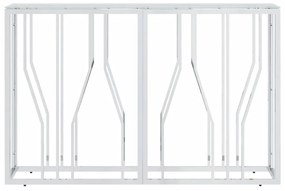 Mesa consola 110x30x70 cm aço inoxidável e vidro