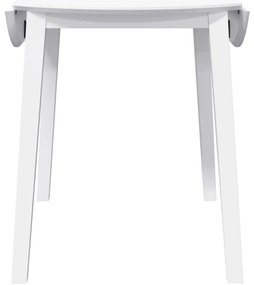 Mesa de jantar madeira seringueira maciça branco