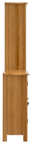 2 pcs conjunto móveis p/ casa de banho madeira de pinho maciça