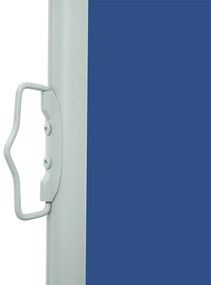 Toldo lateral retrátil para pátio 170x300 cm azul