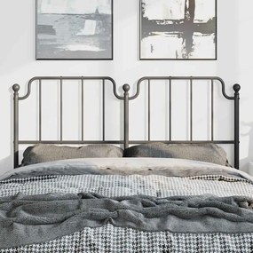 Cabeceira de cama 150 cm metal preto
