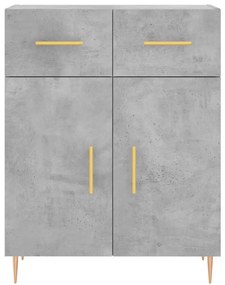 Armário alto 69,5x34x180 cm derivados de madeira cinza cimento