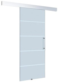 HOMCOM Porta de Correr de Vidro 102,5x205 cm Porta de Correr de Vidro