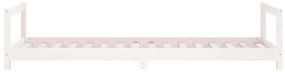 Estrutura de cama infantil 80x200 cm pinho maciço branco