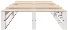 Cama sem colchão 75x190 cm madeira de pinho maciça branco