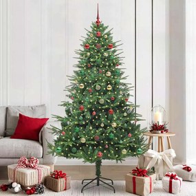 vidaXL Árvore de Natal Artificial Pré-iluminada com Conjunto de Bolas