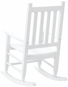 Cadeiras de baloiço infantis 2 pcs álamo maciço branco