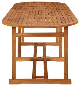 13 pcs conjunto de jantar para jardim 280x90x75cm acácia maciça