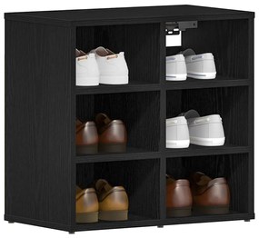 Conjunto de 2 Armários para Sapatos em Carvalho Preto - 52,5 x 30 x 50