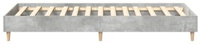 Estrutura de cama s/ colchão 90x190 cm cinza cimento