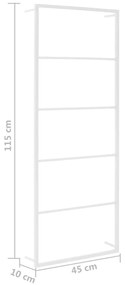 Toalheiro 45x10x115 cm aço branco