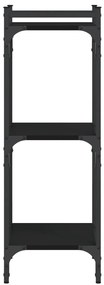 Estante c/ 3 prateleiras 40x30x86 cm derivados de madeira preto