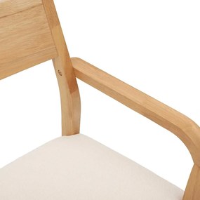 Cadeiras de jantar com almofadões 2 pcs madeira maciça natural