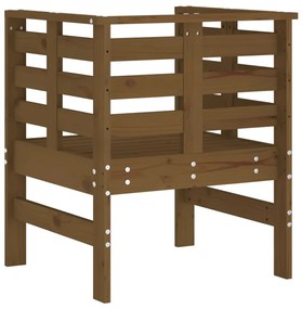 Cadeiras de jardim 2 pcs 61,5x53x71cm pinho maciço castanho-mel