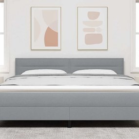 Cabeceira vidaXL Design Linhas Cinza Claro 180 cm Tecido