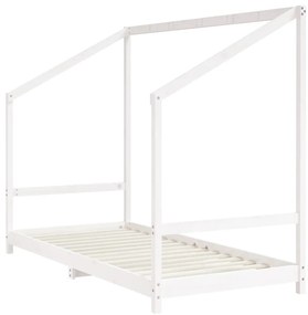 Estrutura de cama infantil 2x(90x200) cm pinho maciço branco