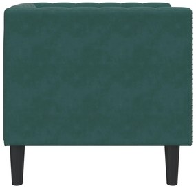 Sofá chesterfield veludo verde-escuro